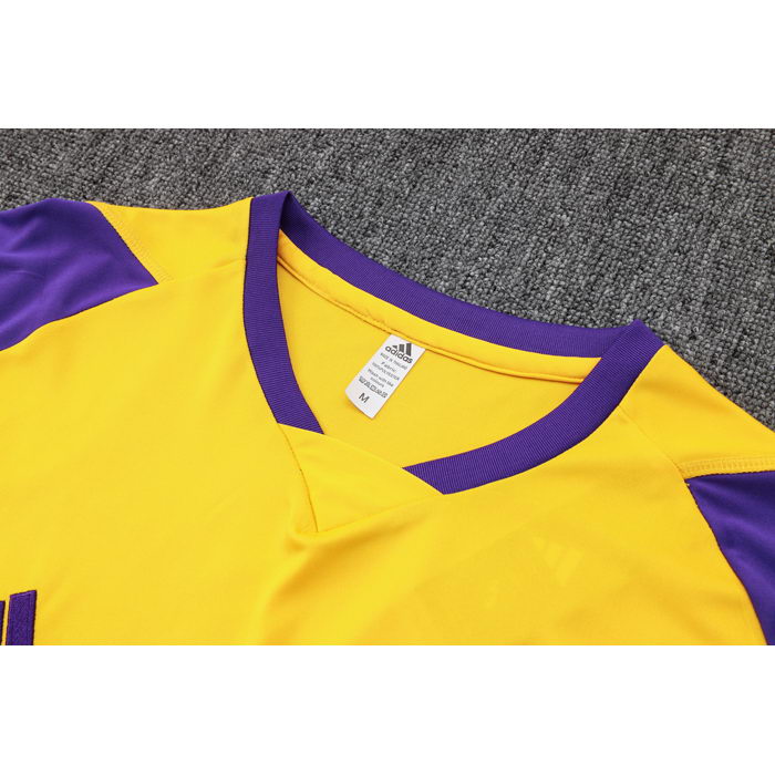 Chandal del Real Madrid Manga Corta 24-25 Amarillo - Pantalon Corto